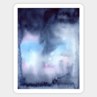 Dreamy Watercolor Texture with Indigo and pastel Sticker